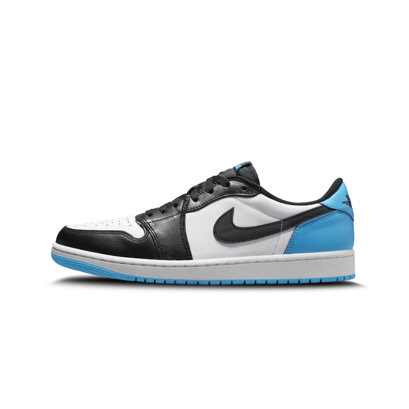 JORDAN 1 LOW BLACK DARK POWDER BLUE